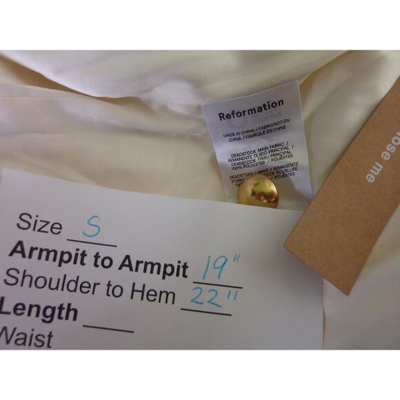 NWT Reformation Poppy Jacket In Cream White Small - Picture 7 of 7